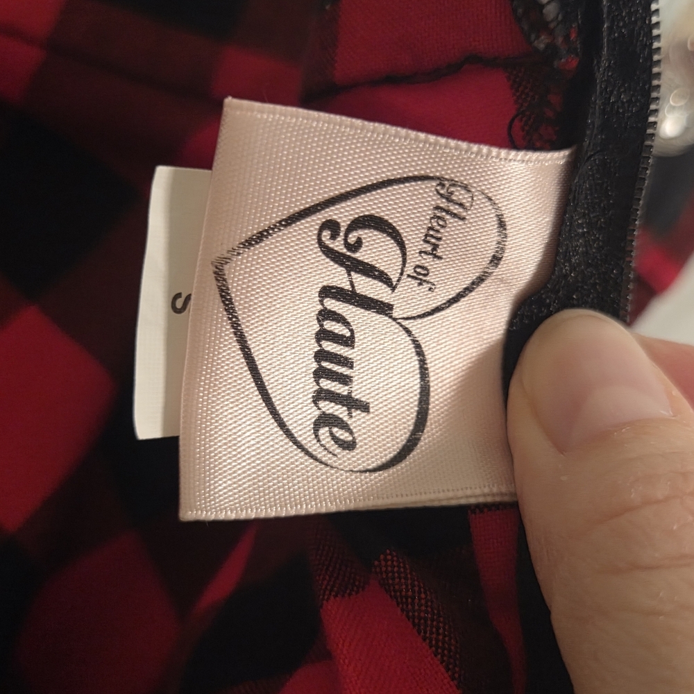 Heart Of Haute Size 2 Buffalo Plaid Circle Skirt - Picture 4 of 5